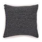 Față de pernă Boho, negru, cu model labirint, 40x40cm