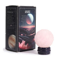 Planetă de Cuarț Roz pe suport din Piatră Aurie Sola - 40mm