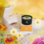 Magic Candle with Flowers and Crystals - Lion