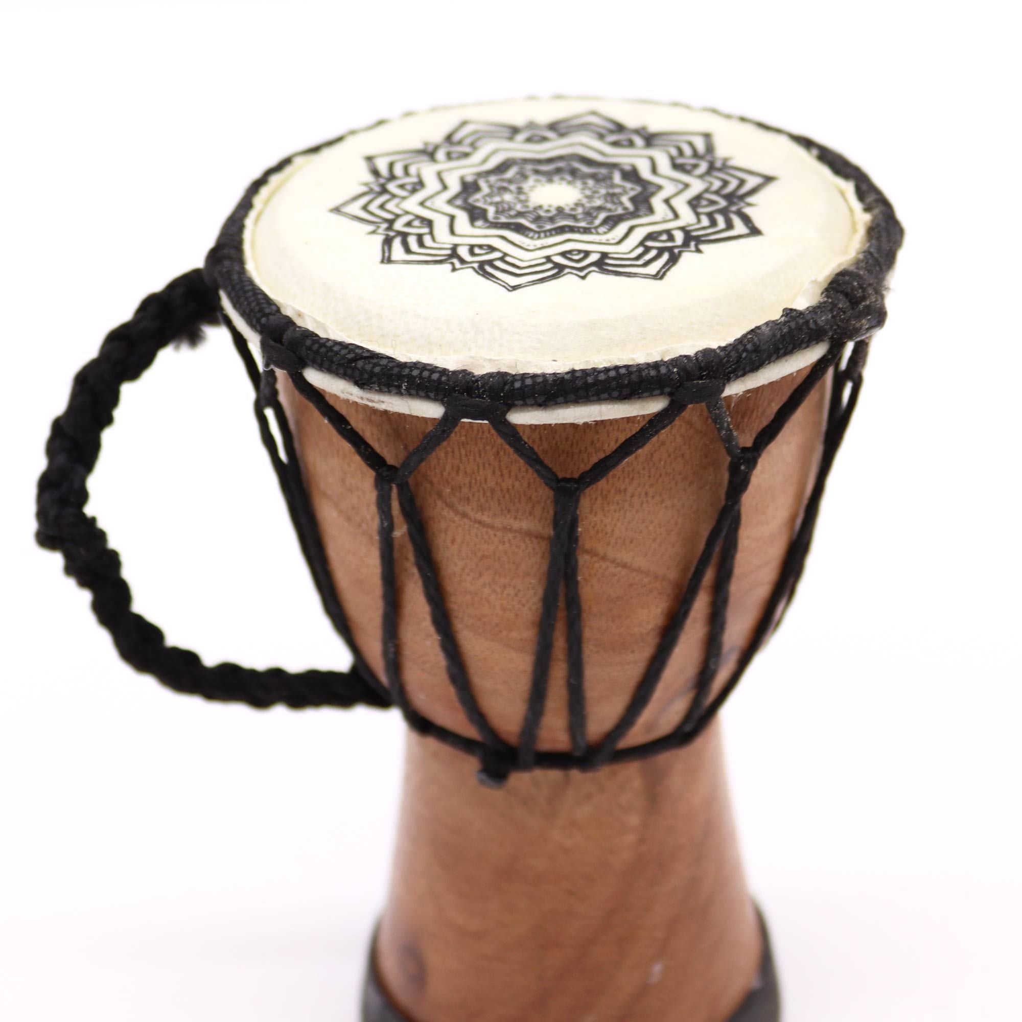 Tobă Djembe din piele naturală, lucrată manual - 15 cm