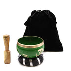 Set cu bol cântător, motiv Arborele Vieții - Verde, 10,7 cm