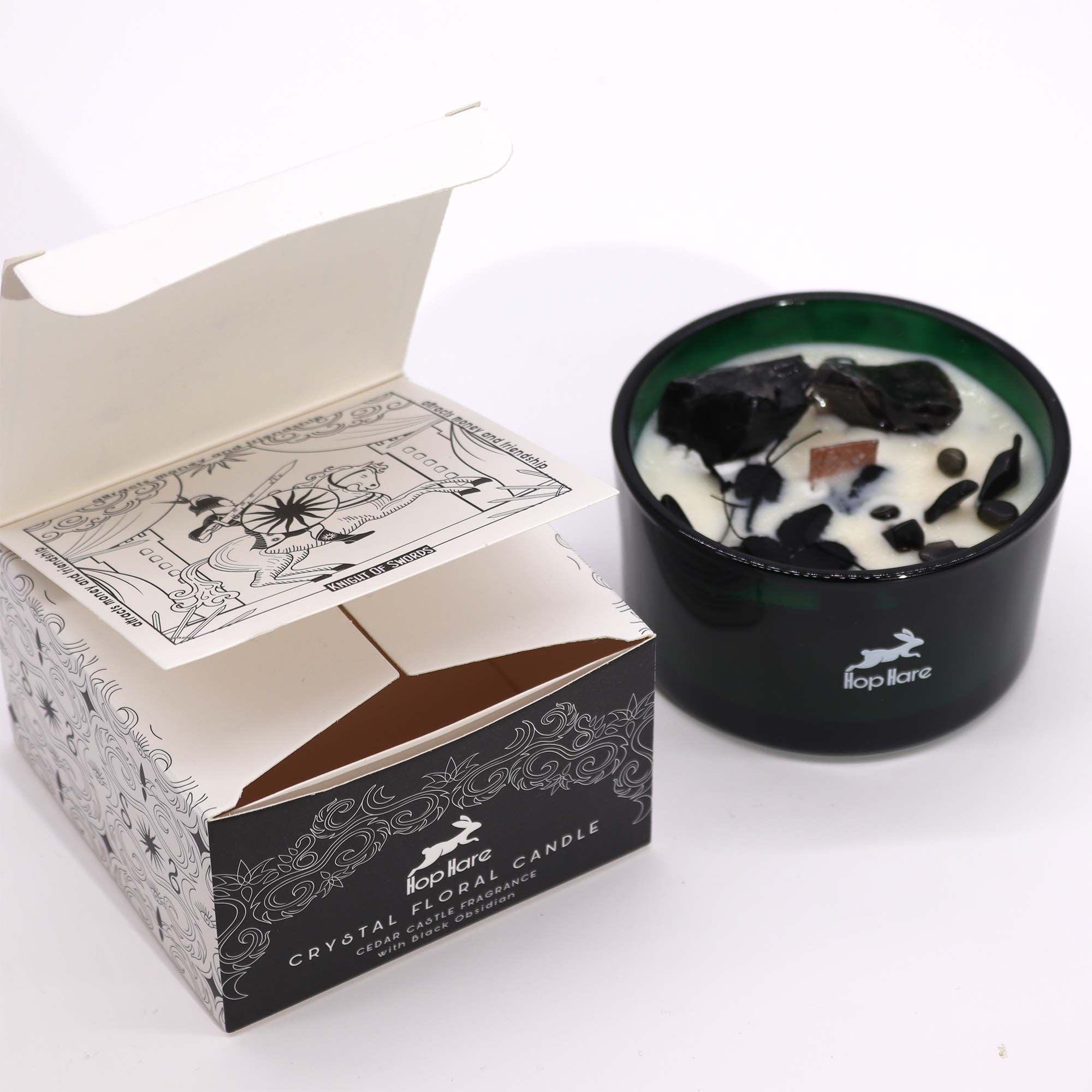 Lumânare Magică cu Flori și Cristale - Regele Săbiilor