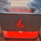 Difuzor de arome Blaze, cu sare de Himalaya inclusă și efect de flacără, USB-C