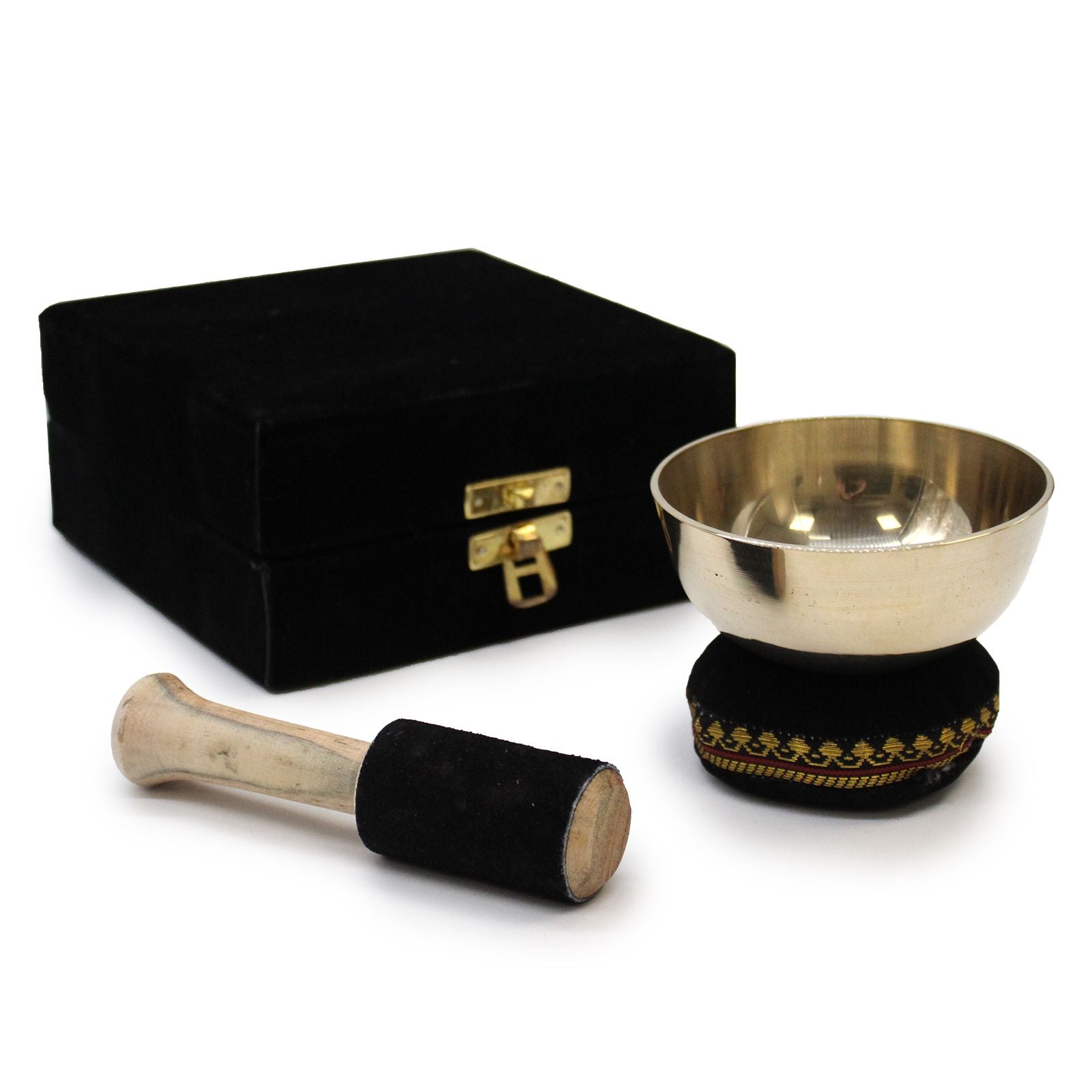 Set cadou cu bol cântător tibetan - 9 cm