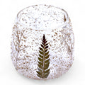 Glass candle holder, with floral motifs, 10x9cm