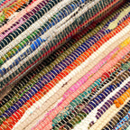 Covor din codițe, lucrat manual în India, 150x200cm - culori mixte