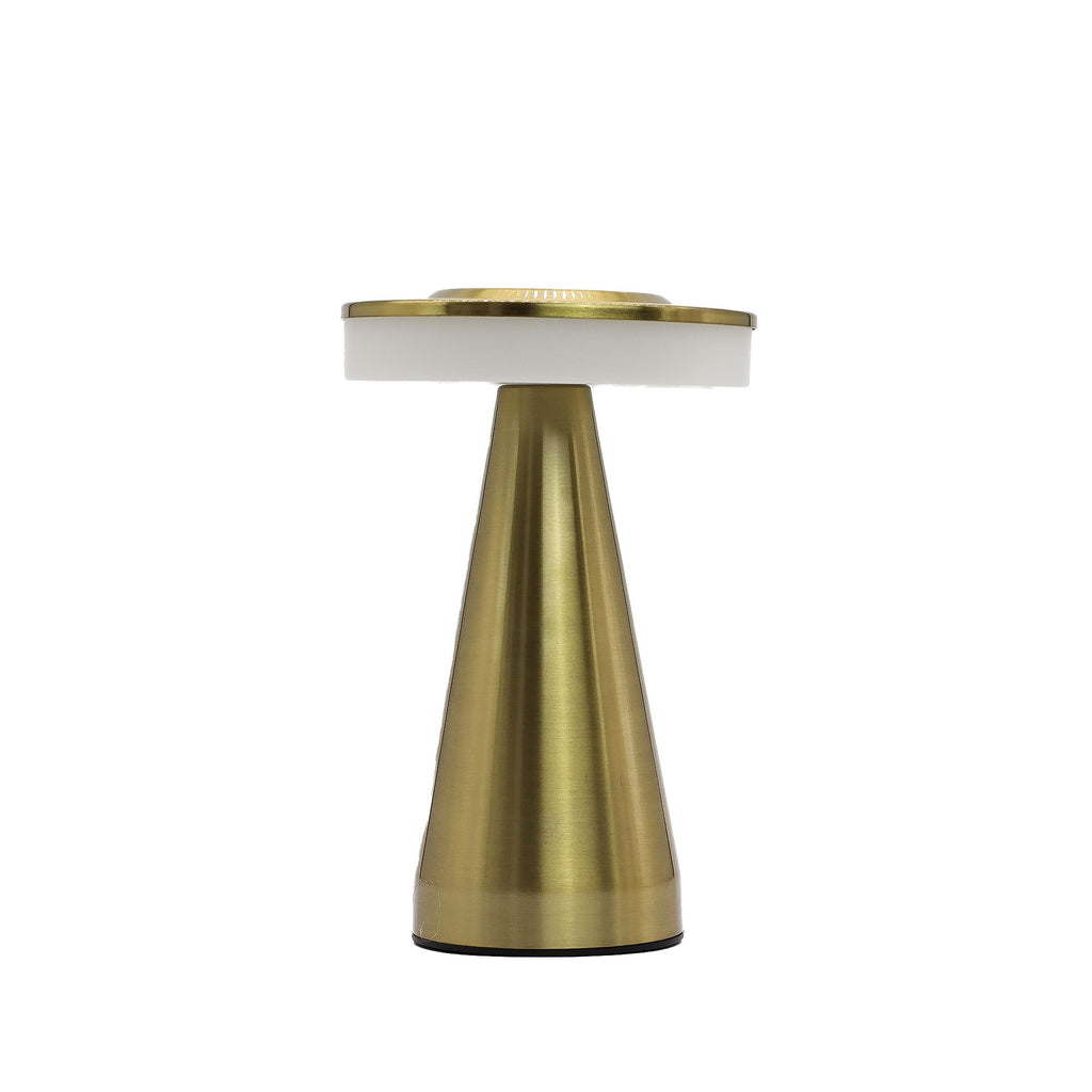 Tall golden copper touch lamp, with USB (C), rechargeable (400 W)