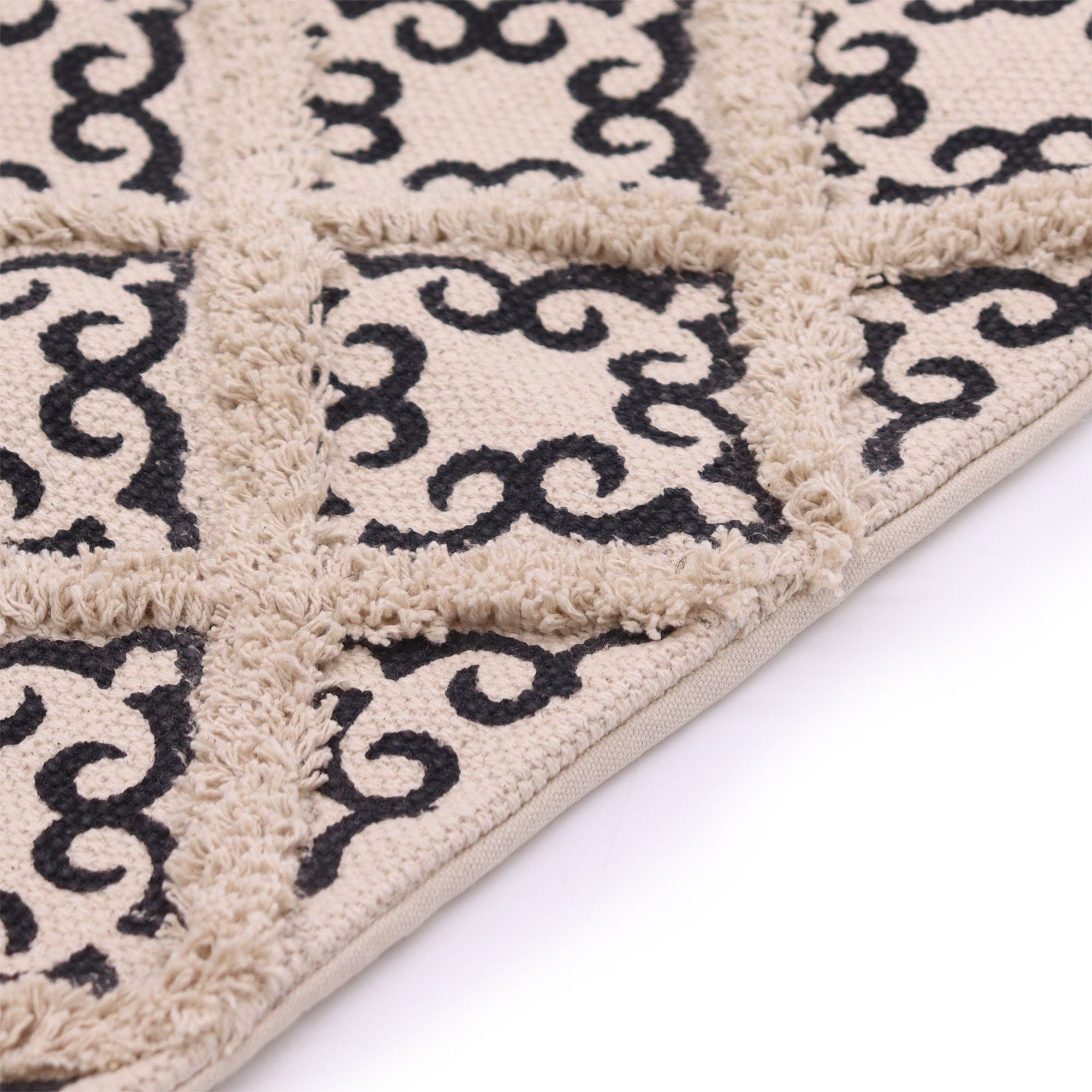 Față de pernă Boho, bej și gri, 45x45cm