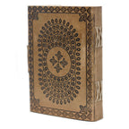 Jurnal handmade cu motiv Mandala, din piele naturală (18x13 cm)