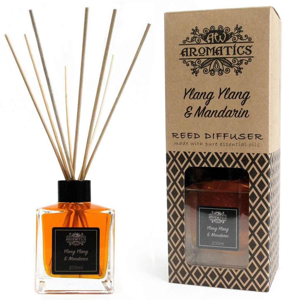 Difuzor cu bețișoare, ulei esențial de ylang ylang și mandarină 200 ml