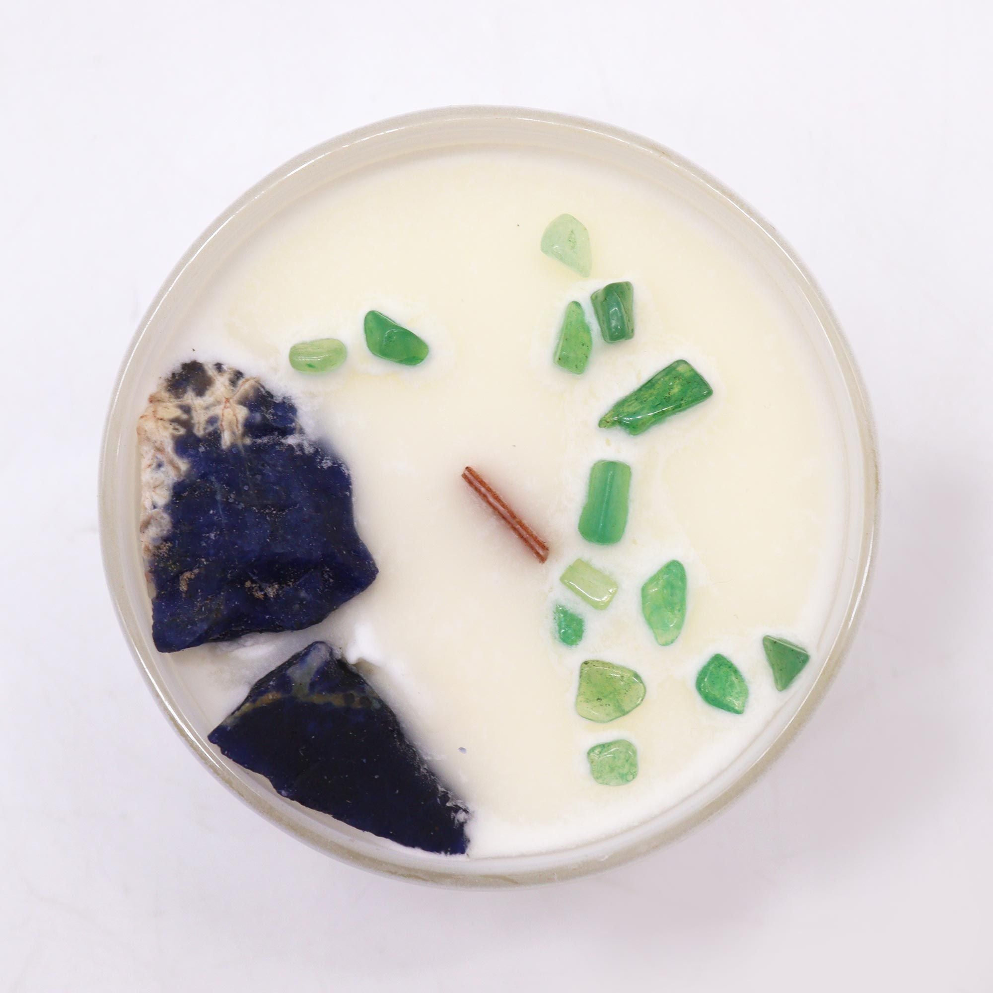 Lumânare cu cristale - Chakra - Chakra gâtului