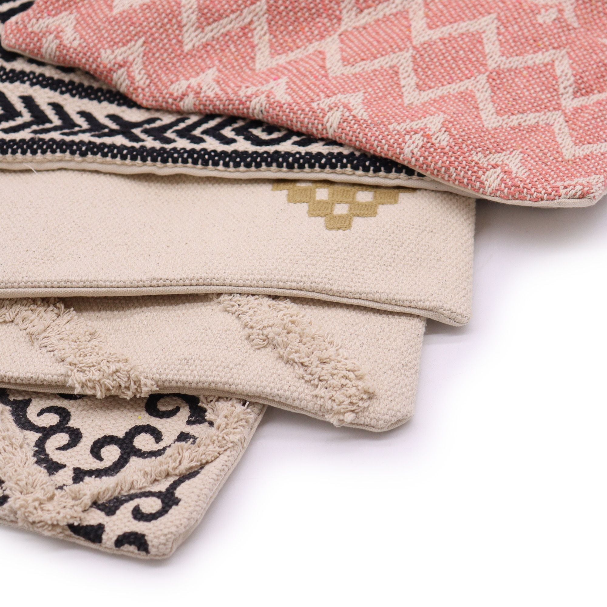 Față de pernă Boho gri antracit, 40x40cm