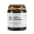 Natural, handmade, soy wax candle - Sage and Mint Wood