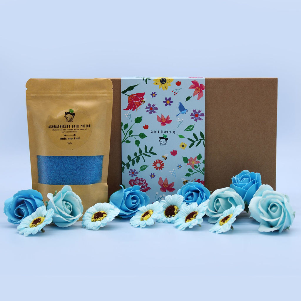 Set sare de baie și flori de săpun - Relaxare Totală