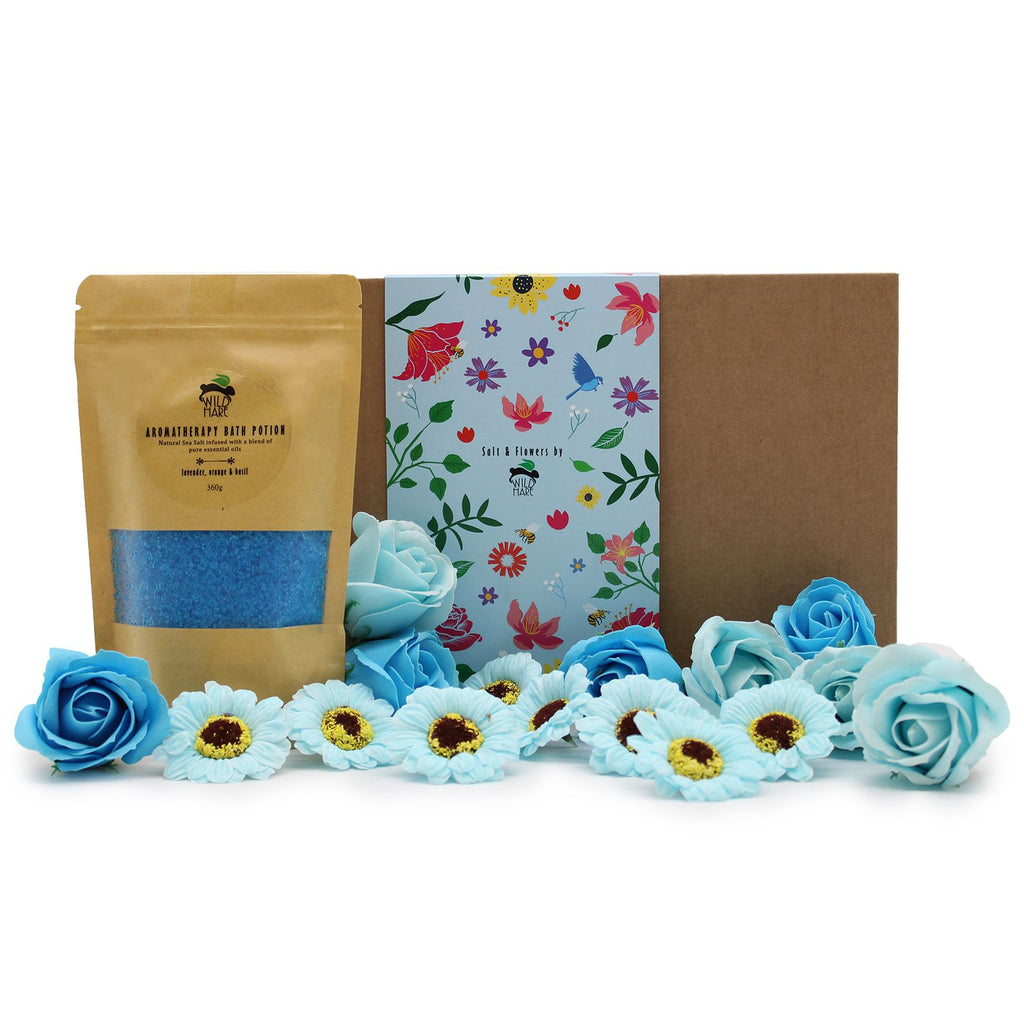 Set sare de baie și flori de săpun - Relaxare Totală