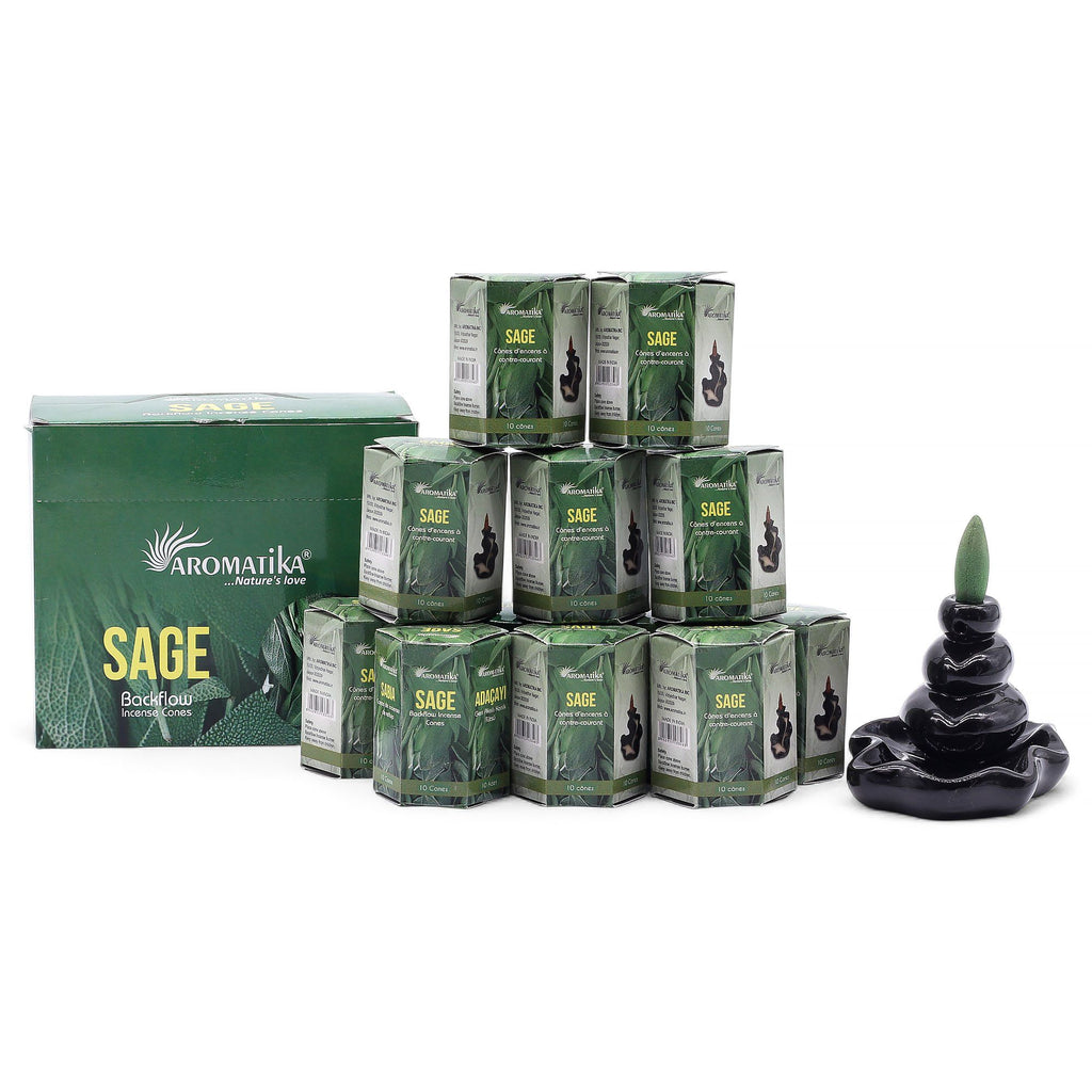 Pachet conuri de tămâie Masala Backflow - Salvie