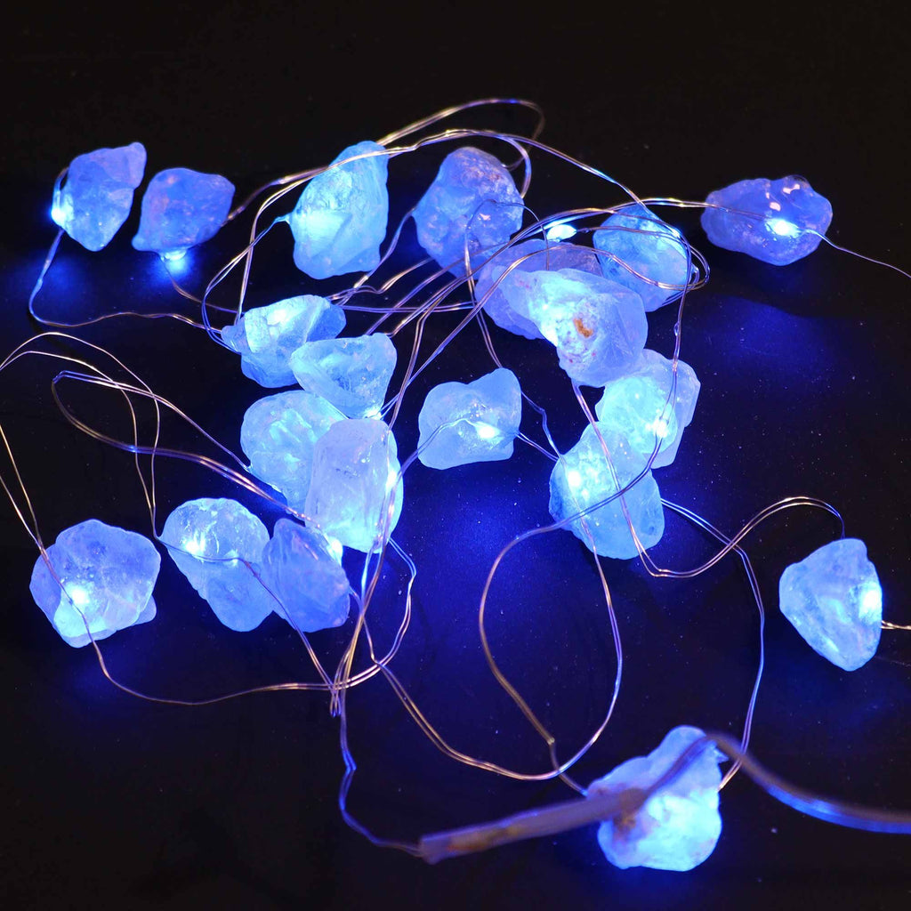 Ghirlandă luminoasă din pietre prețioase - Celestită