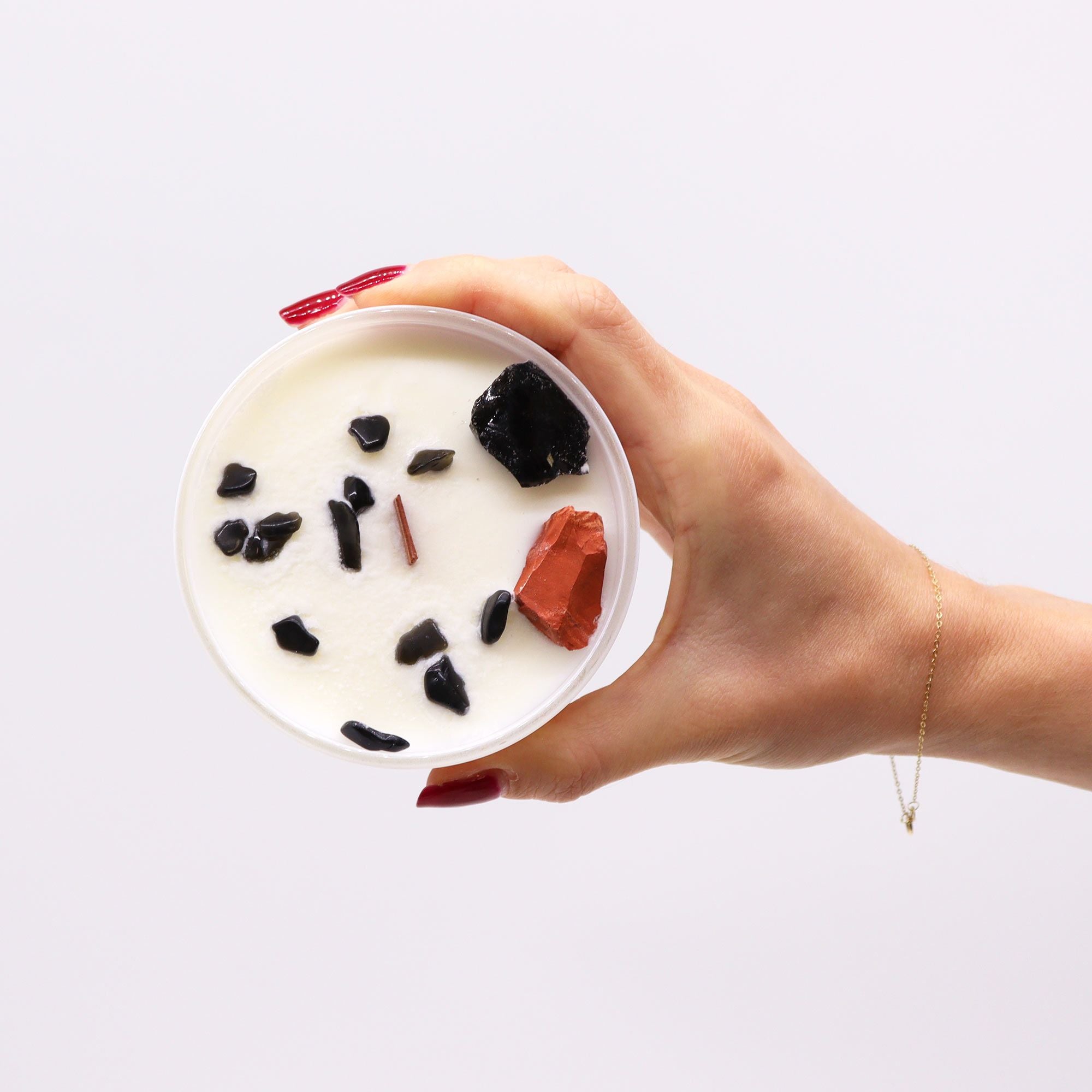 Lumânare cu cristale - Chakra - Chakra rădăcină