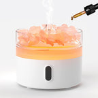 Difuzor de arome cu sare de Himalaya inclusă și efect de flacără, USB-C
