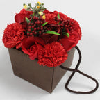 Buchet de flori de săpun - Trandafiri roșii și garoafe