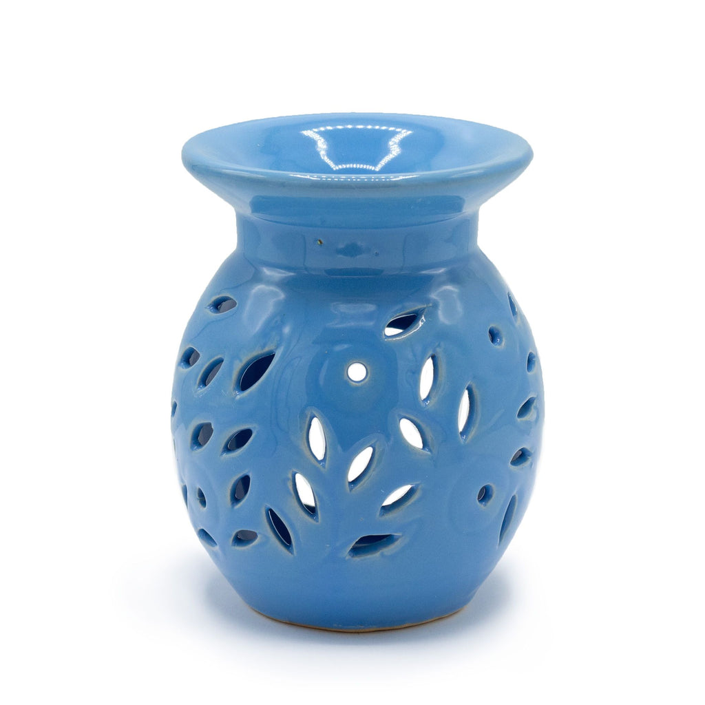 Arzător de ulei cu model floral - Albastru