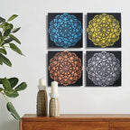 Set de 4 decorațiuni de perete cu model Mandala
