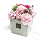 Buchet de flori de săpun - Trandafiri roz și garoafe