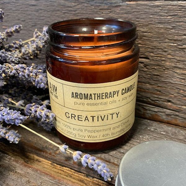 Aromatherapy candle made from natural soy wax, 200g - Creativity