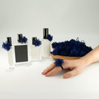 Inel difuzor de parfum, în formă de floare - Bleumarin