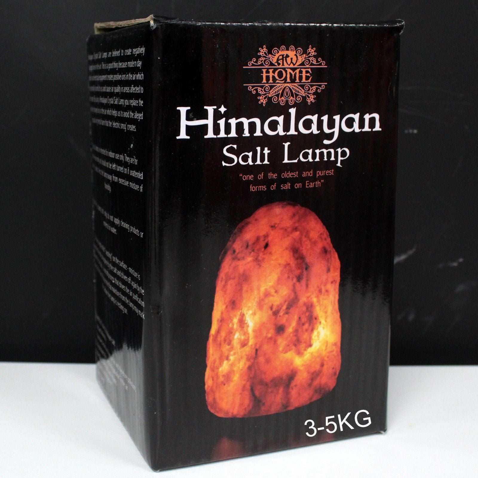 Lampă din sare de Himalaya, pe suport de lemn - 3-5 kg