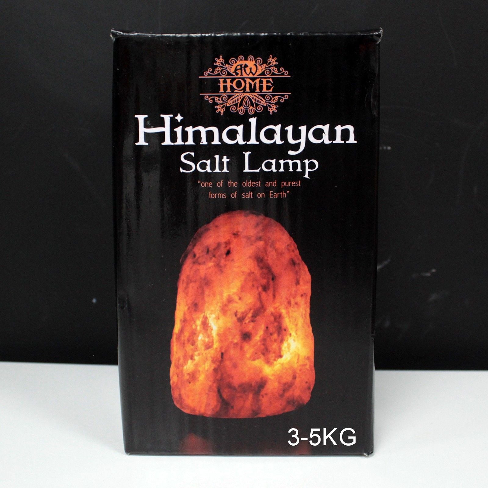 Lampă din sare de Himalaya, pe suport de lemn - 3-5 kg