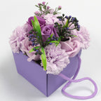 Buchet de flori de săpun - Trandafiri lavandă și garoafe