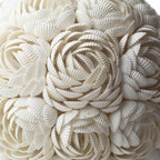 Lampă Boho rotundă, cu scoici de mare, realizată manual, 20 cm