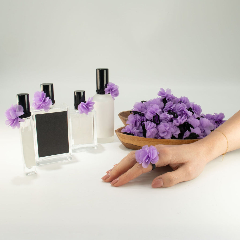 Inel difuzor de parfum, în formă de floare - Lila