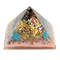 Large orgonite pyramid 70mm - Tree (earth base)