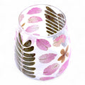 Glass candle holder, with floral pattern, 12x11cm