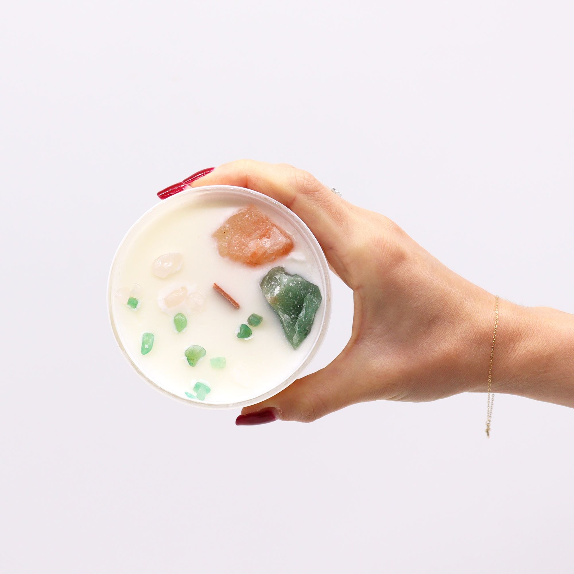 Lumânare cu cristale - Chakra - Chakra inimii