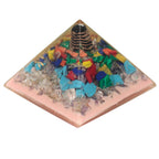 Large orgonite pyramid 70mm - Tree (earth base)