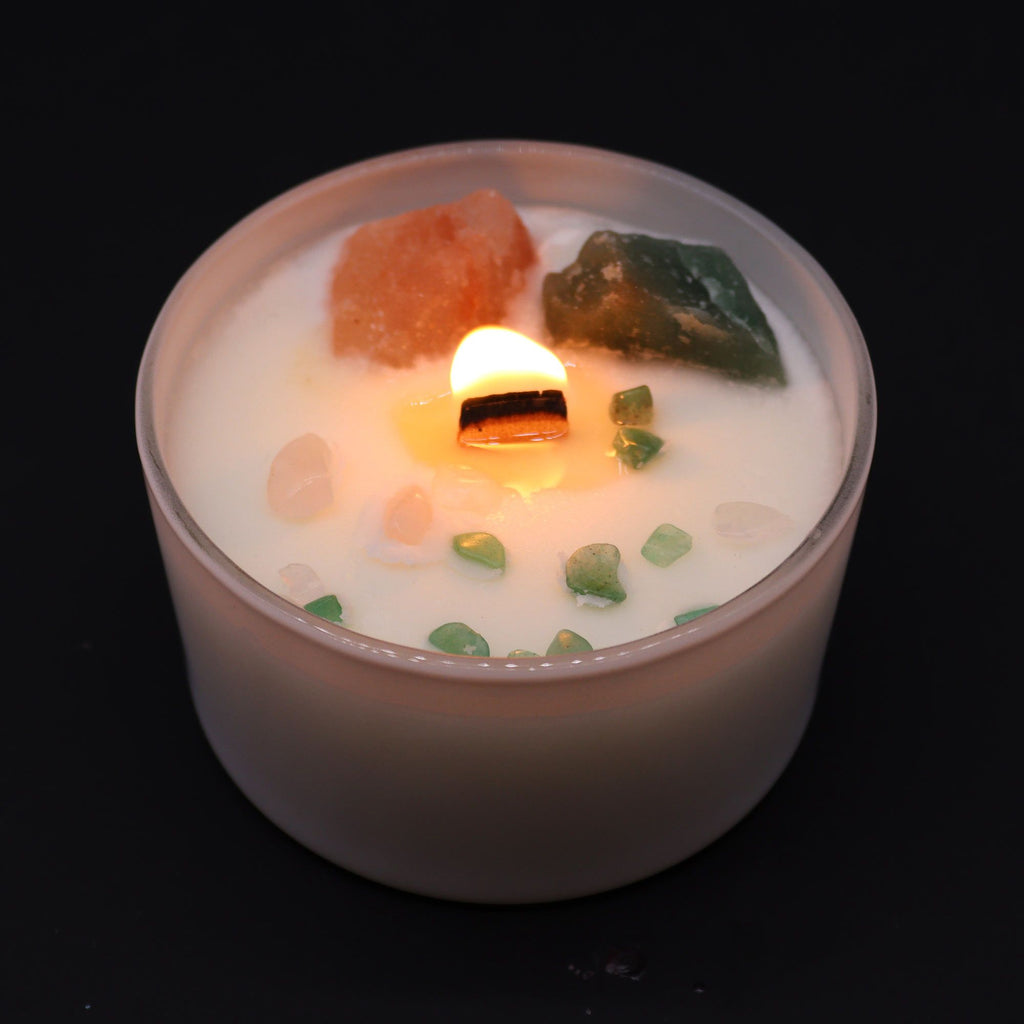 Lumânare cu cristale - Chakra - Chakra inimii