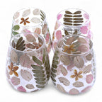 Glass candle holder, with floral pattern, 12x11cm
